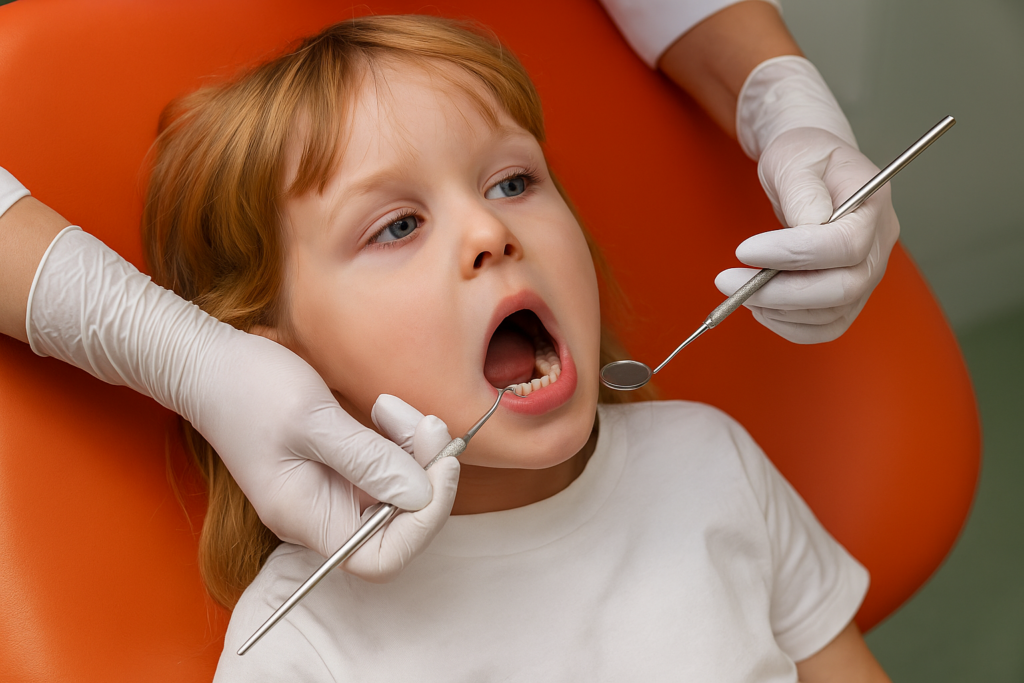 Dr. Swapanil Raccha at Soulful Dental Clinic treating a child with special needs