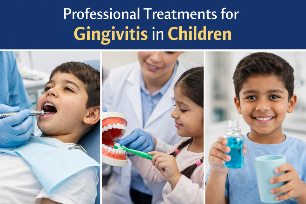 Search for a child receiving professional gingivitis treatment from Dr. Swapanil Rachha at Soulful Dental Care in Kothrud Pune.