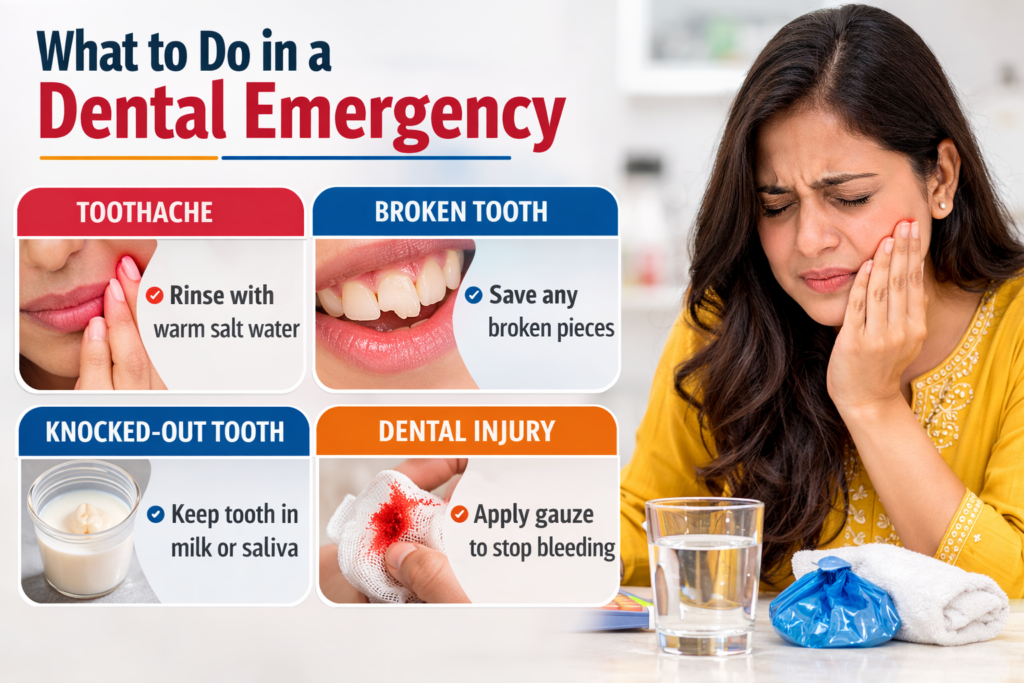 Find a patient receiving emergency dental care from Dr. Swapnil Rachha at Soulful Dental Care in Kothrud Pune.
