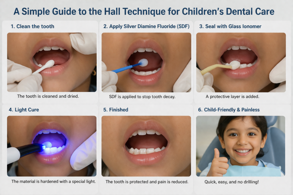Child receiving Hall Technique crown treatment at Soulful Dental Care Pune.